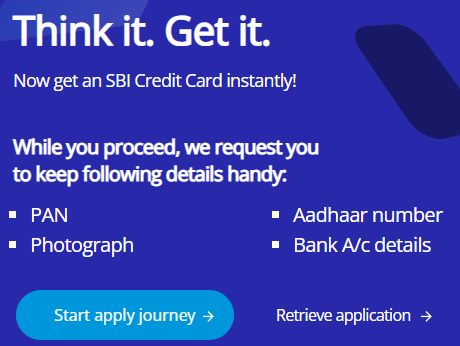 SimplyCLICK SBI Card, Apply a Credit Card Online